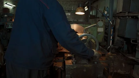 Factory production machine tools welding metal Stock Footage 129893944