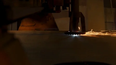 Factory production machine tools welding metal Stock Footage 129893962