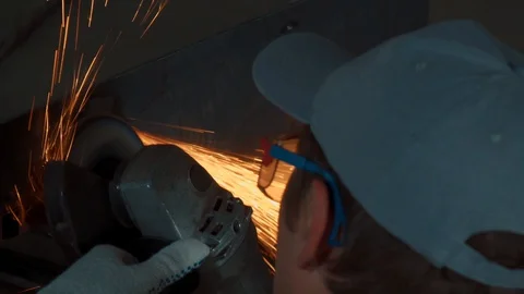 Factory production machine tools welding metal Stock Footage 129893969