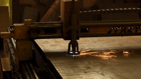 Factory production machine tools welding metal Stock Footage 129893985