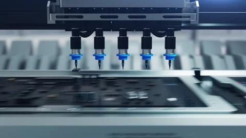 A factory for the production of microchips and chips . The camera tracks the  Stock-Footage 226443623