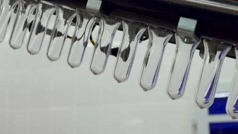 Factory for the production of plastic containers for beverages and food. Stock Footage 136072832