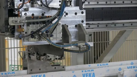 A factory for the production of plastic Windows Stock Footage 103366887