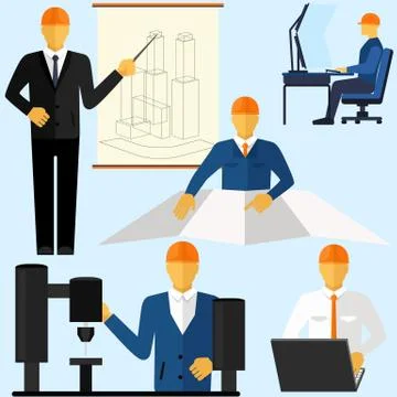 Factory production process of manufacture Stock Illustration
