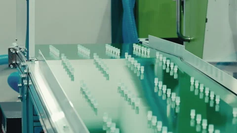 Factory for the Production of Protective Cup of Syringe. Stock Footage 247711279