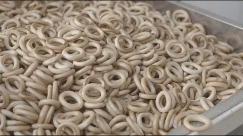 Factory for the production of sweets drying flour sugar Stock Footage 114420182