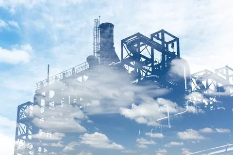 Factory of the refinery Foto stock