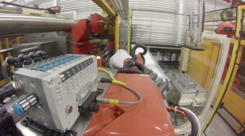 Factory Robotic Arm POV Stock Footage 38015954