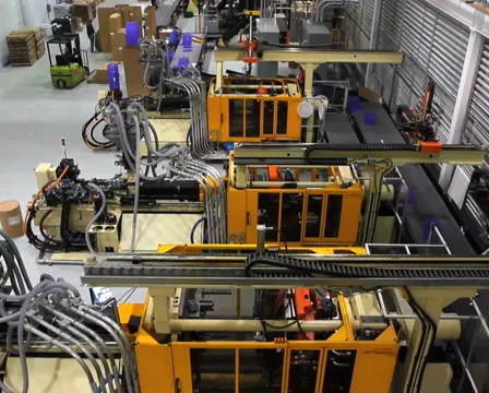 Factory Robotics Top View 2 Stock Footage 939859