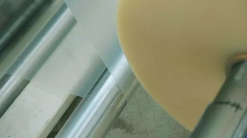 Factory, Rolling machine, plastic, roller Stock Footage 280169016