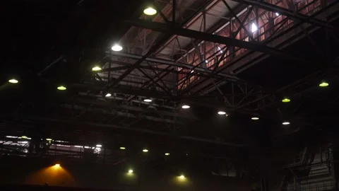 Factory room structure made from iron and steel. Stock Footage 178103452