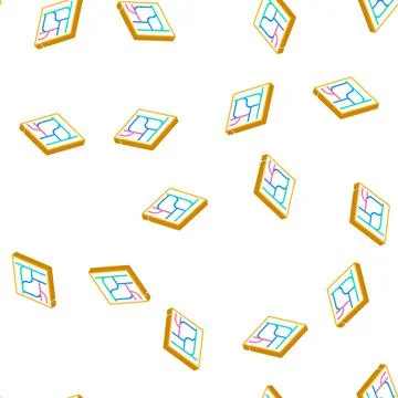 Factory route system isometric icon seamless pattern Illustrazione stock