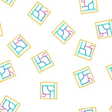 Factory route system vector seamless pattern Stockillustratie