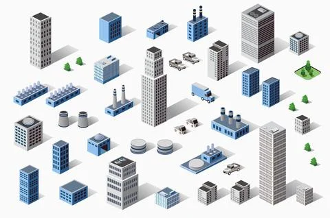 Factory set Stock Illustration