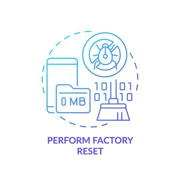 Factory setting blue gradient concept icon Illustrazione stock