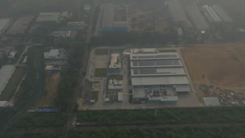 Factory setup  and solar panel installation in roof top Stock Footage 272407440