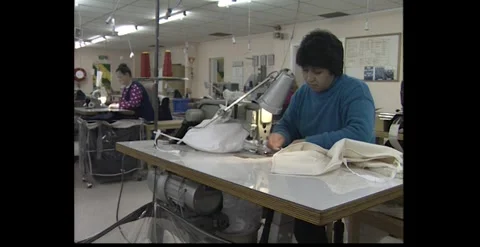 Factory Sewing and Manual Labour – Australia (1990s) Video stock 318947253