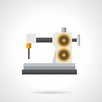 Factory sewing machine flat color vector icon Illustrazione stock