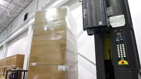 Factory Shrink Wrap 2 Stock Footage 939799