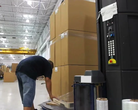 Factory Shrink Wrap Stock Footage 939792