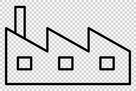 Factory simple line drawing icon, industrial and industry concept Stock Illustration