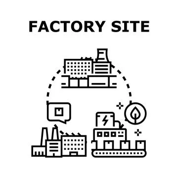 Factory site infrastructure delivering global industrial development 库存插图