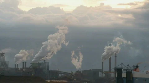 Factory smoke close-up 스톡 동영상 305621