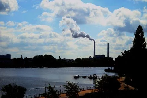Factory smoke Clouds Stock Photos