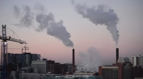 Factory Smoke Stock Footage 20463249