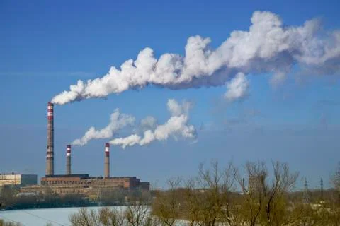 Factory smoke Stock Photos