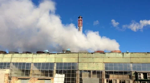 Factory smoke stack (11) Video stock 44497811