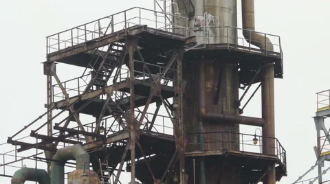 Factory smoke stack (15) Video stock 44497778