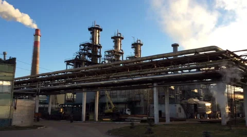 Factory smoke stack (16) Video stock 44497821