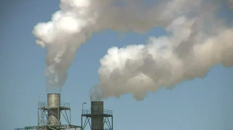 Factory Smoke stack Stock Footage 291362