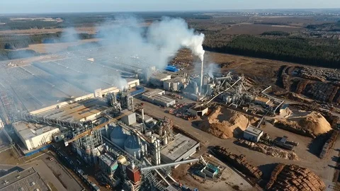 Factory smokes Video stock 90677417