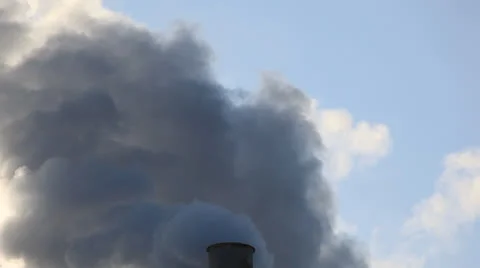 Factory smokestack Stock Footage 24973909