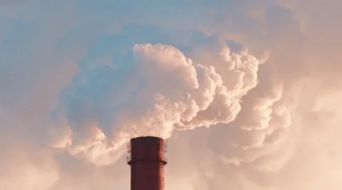 Factory smokestack Stock Footage 46882321