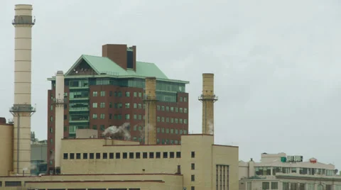 Factory Smokstacks Stock-Footage 37182062