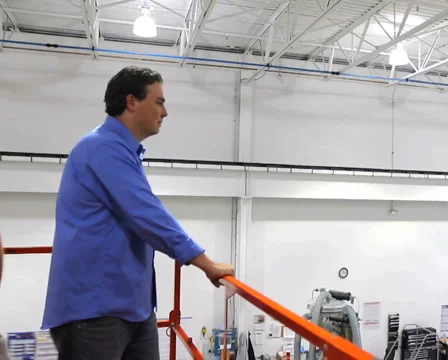 Factory Supervisor Crane Shot Stock Footage 939771