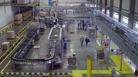 Factory territory with people Stock-Footage 93805660
