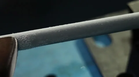 Factory testing of weapons in the freezer. Stock Footage 32521966