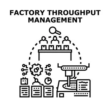 Factory throughput management optimizing production workflow efficiency 库存插图