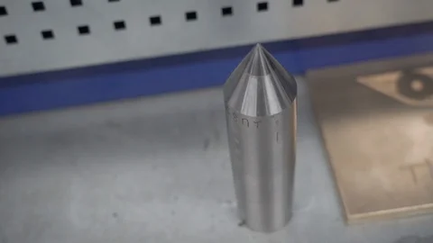 Factory turning equipment, cutter Video stock 128957345