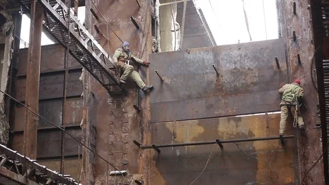 Factory under construction Stock Footage 84086430