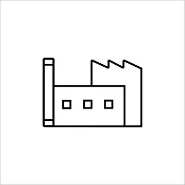 Factory vector glyph color icon. Vector illustration Stock Illustration