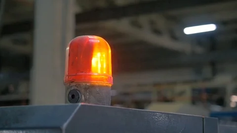 Factory warning lamp Stock-Footage 97536957