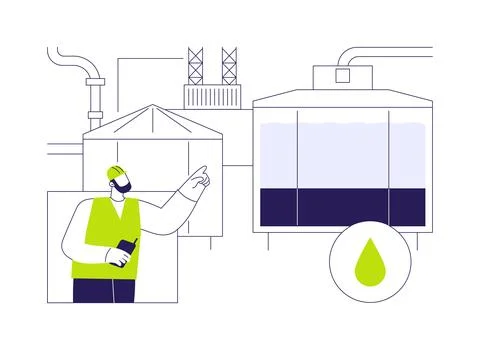 Factory water conservation abstract concept vector illustration. Ilustración de archivo