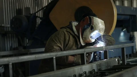 Factory welder. The Production area Stock Footage 120053018