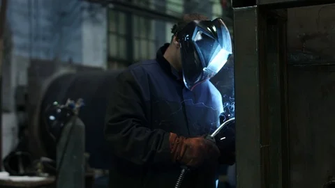 Factory welder. The Production area Stock Footage 120053313