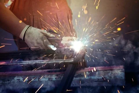 Factory welding Stock Photos